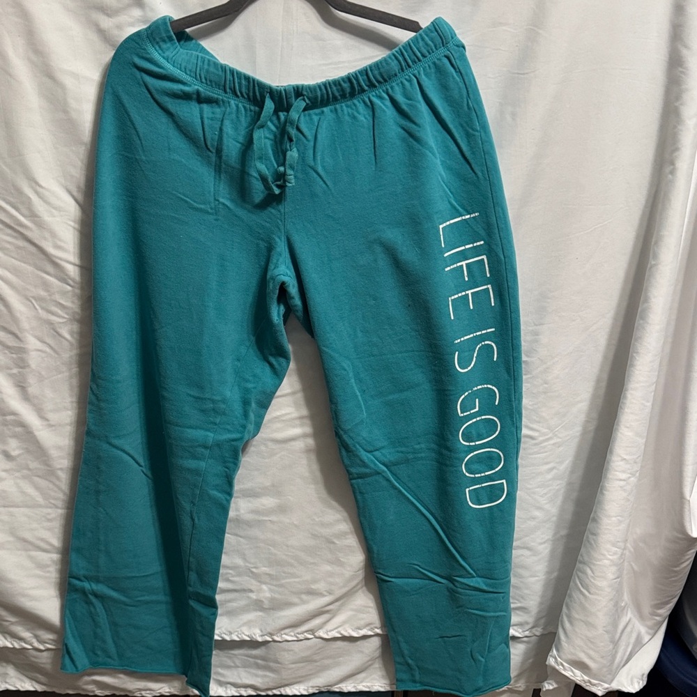 Life Is Good Turquoise Lounge Pants